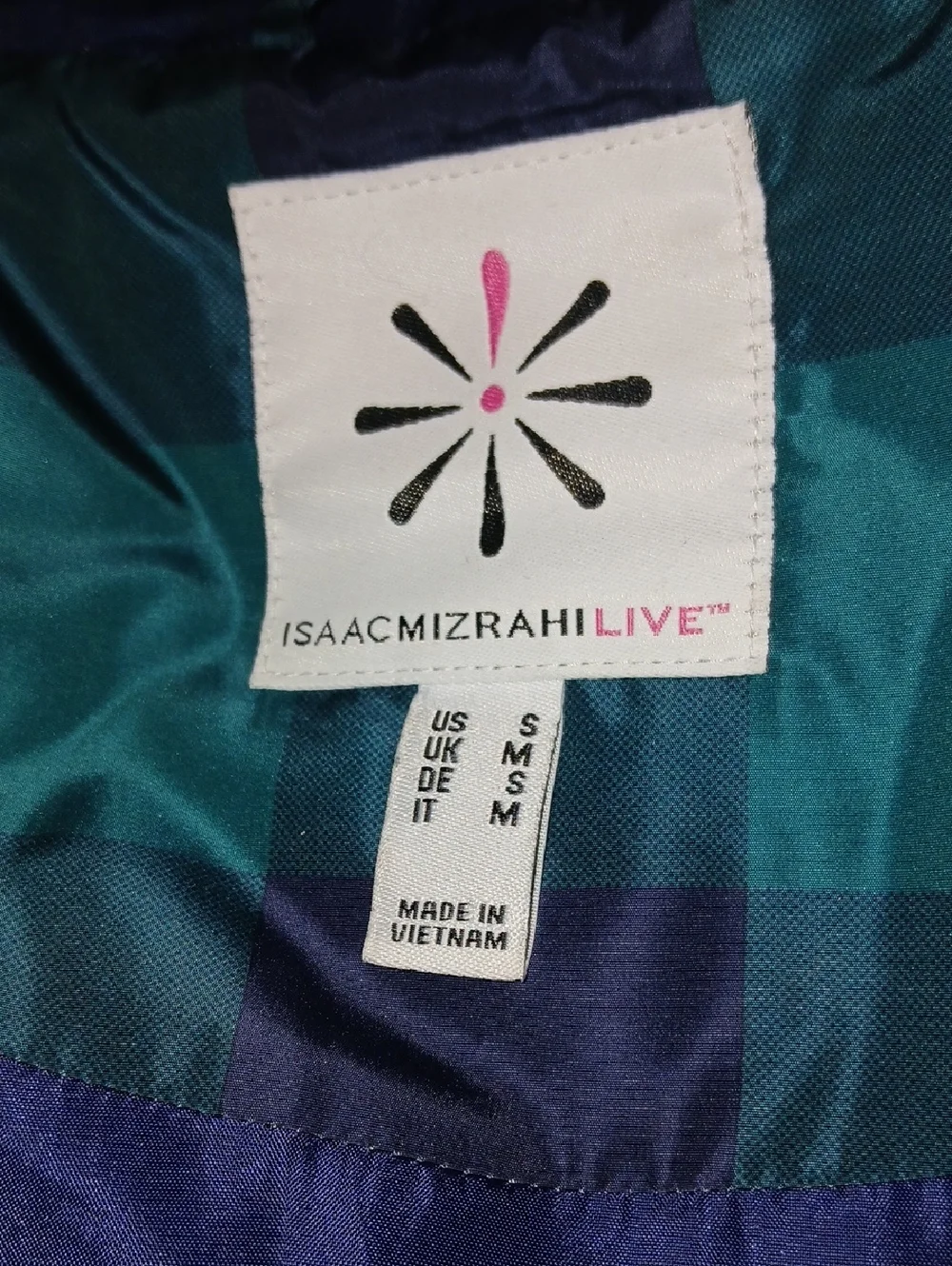 Isaac Mizrahi Women's Live Plaid Quilted Vest Size M - Picture 3 of 3